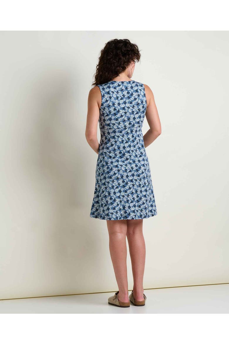 Rosemarie Sleeveless Dress, Alternate, color, Pacific Blue Print