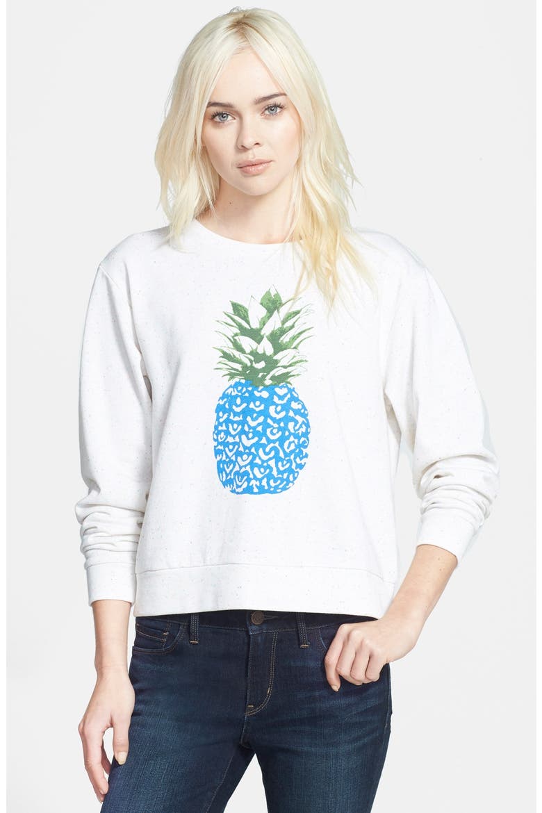 Pineapple Print Sweatshirt, Main, color, FUNFETTI PINEAPPLE
