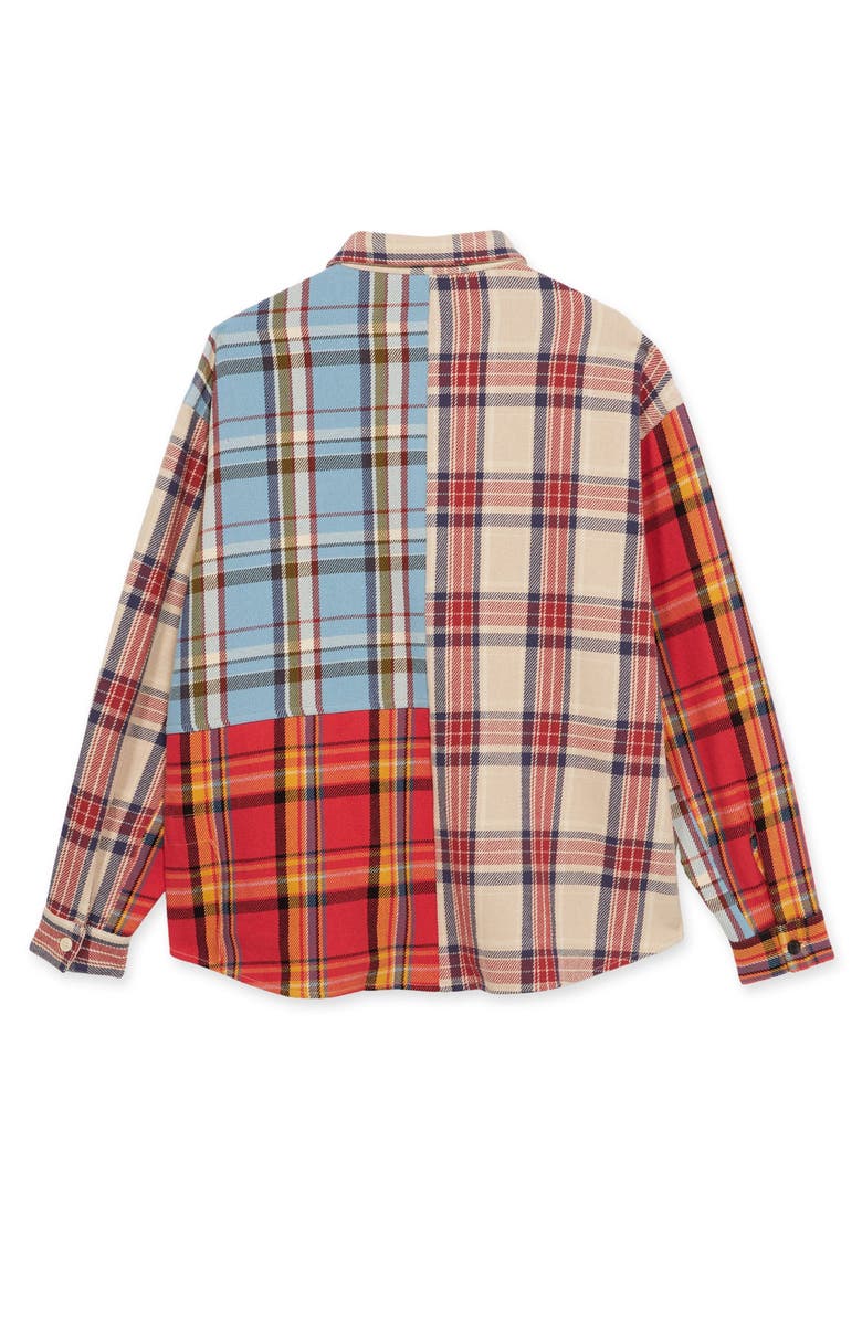 Fortela Rosebowlp Cotton Shirt with Pockets, Alternate, color, Patchwork Tartan
