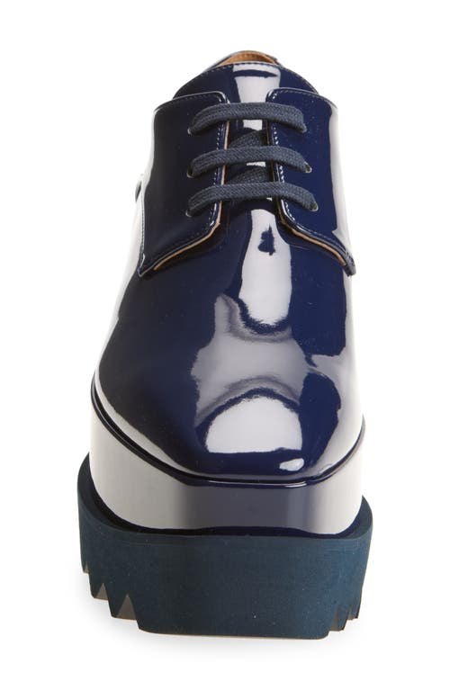 Stella Mccartney Sneakelyse Patent Platform Sneaker In Blue