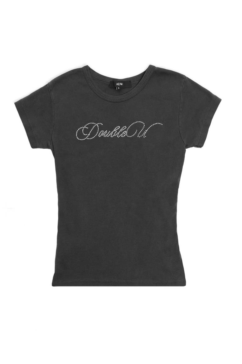 DoubleU Baby Tee, Main, color, Washed Grey