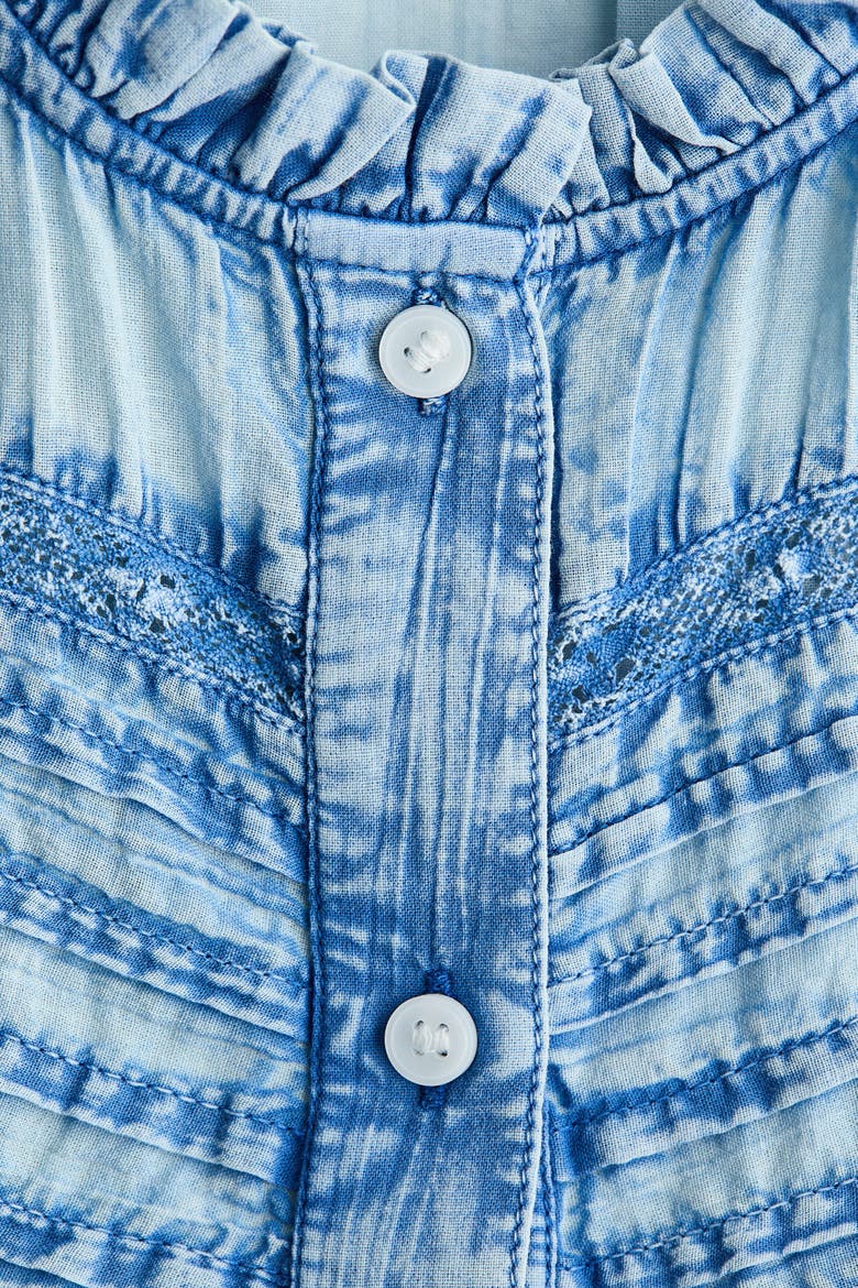 Denim-look Cotton Blouse, Alternate, color, Denim blue