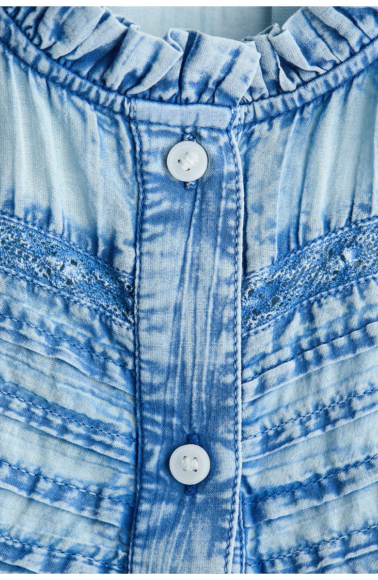 H&M Denim-look Cotton Blouse, Alternate, color, 