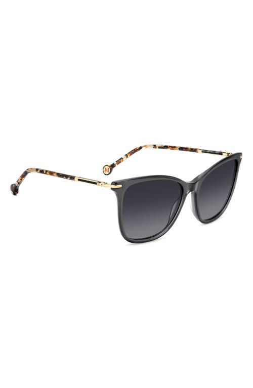 Carolina Herrera 57mm Rectangular Gradient Sunglasses In Gray