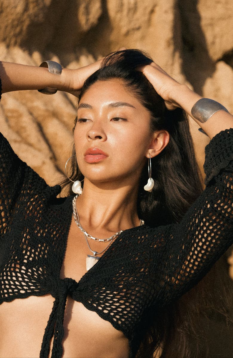 Child of Wild Sea Spiral Shell Hoops, Alternate, color,