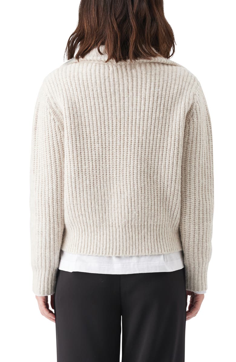 Ripe Maternity Layla Zip Through Knit, Alternate, color, Oat Marle