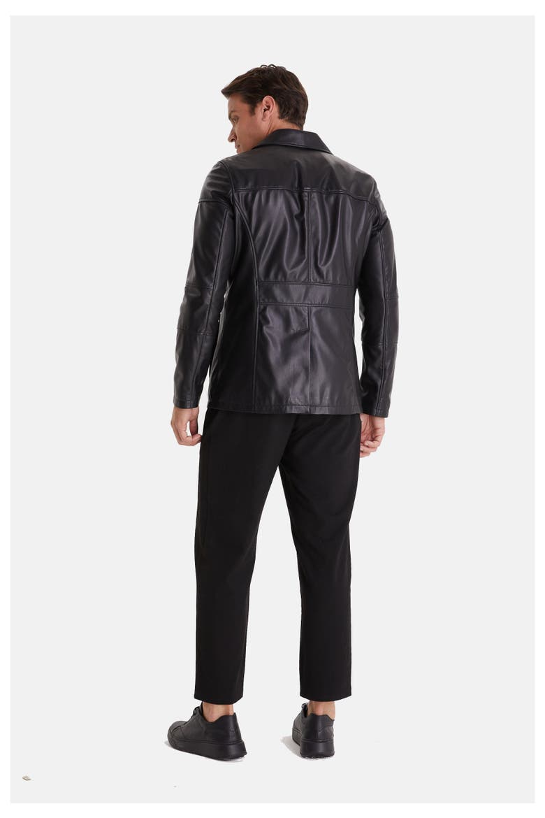 Cedric Leather Jacket, Alternate, color, Black