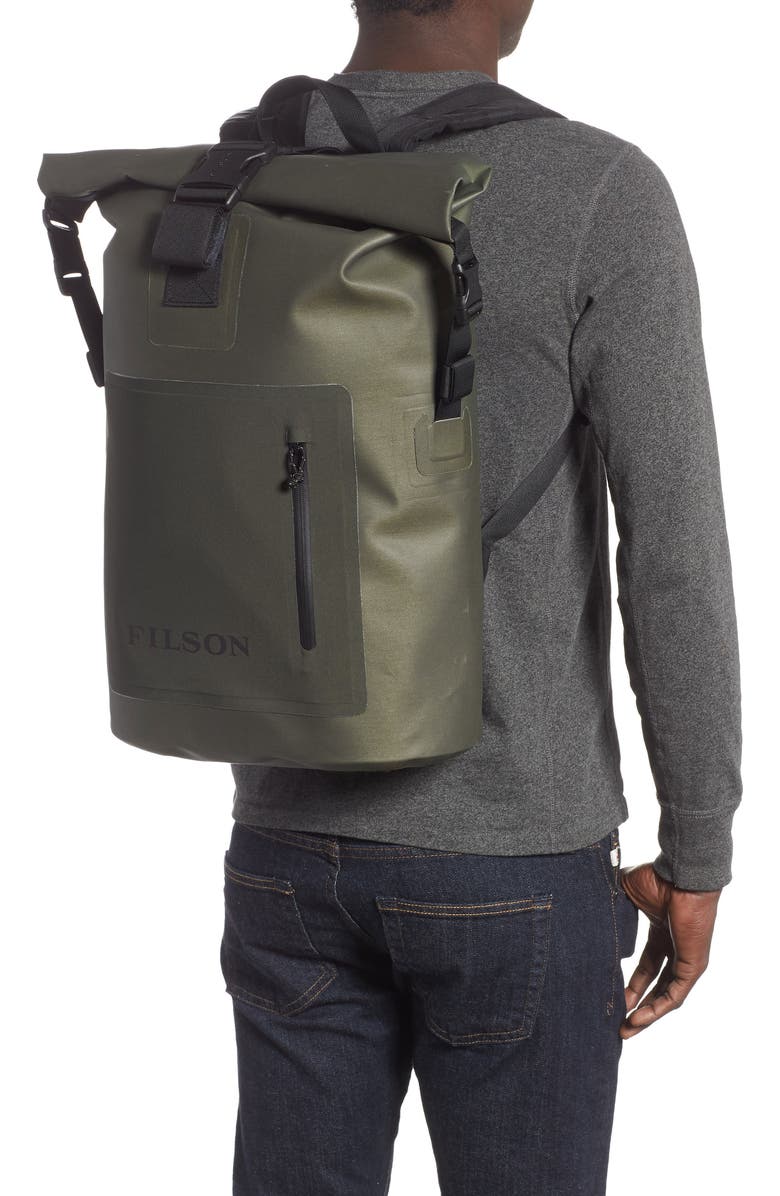Filson Dry Waterproof Backpack, Alternate, color, Green