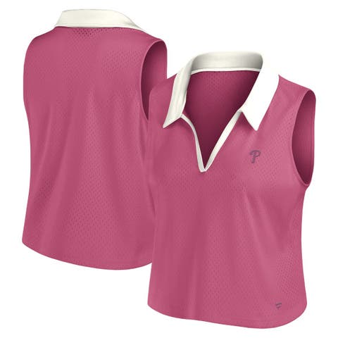 Women's Fanatics Pink Philadelphia Phillies Studio Wellness V-Neck Tank Top