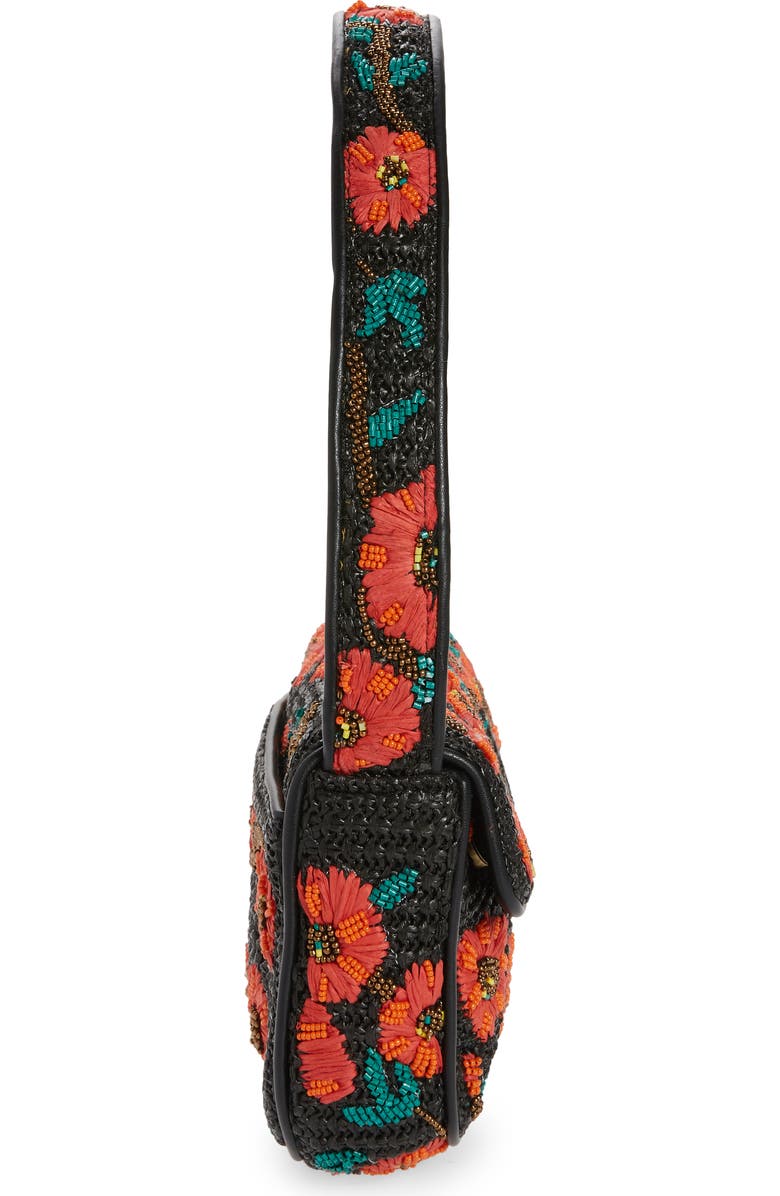 STAUD Tommy Beaded Raffia Handbag, Alternate, color,