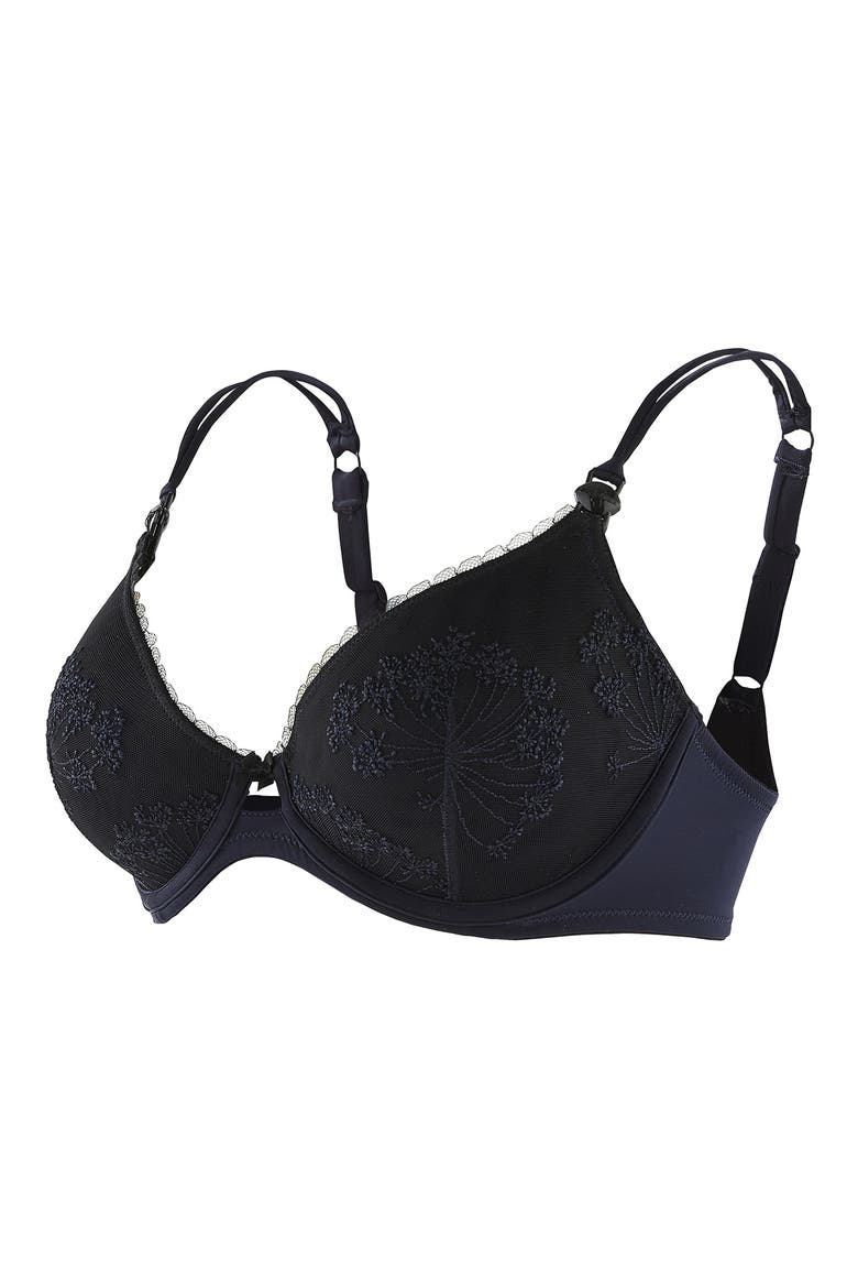 Louise Maternity and nursing push-up bra, Alternate, color, MARINE