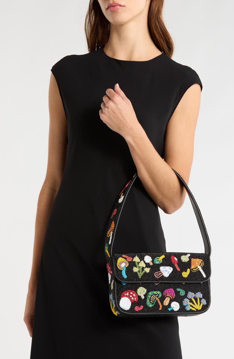 STAUD Tommy Beaded Shoulder Bag, Alternate, color, Shroomscape