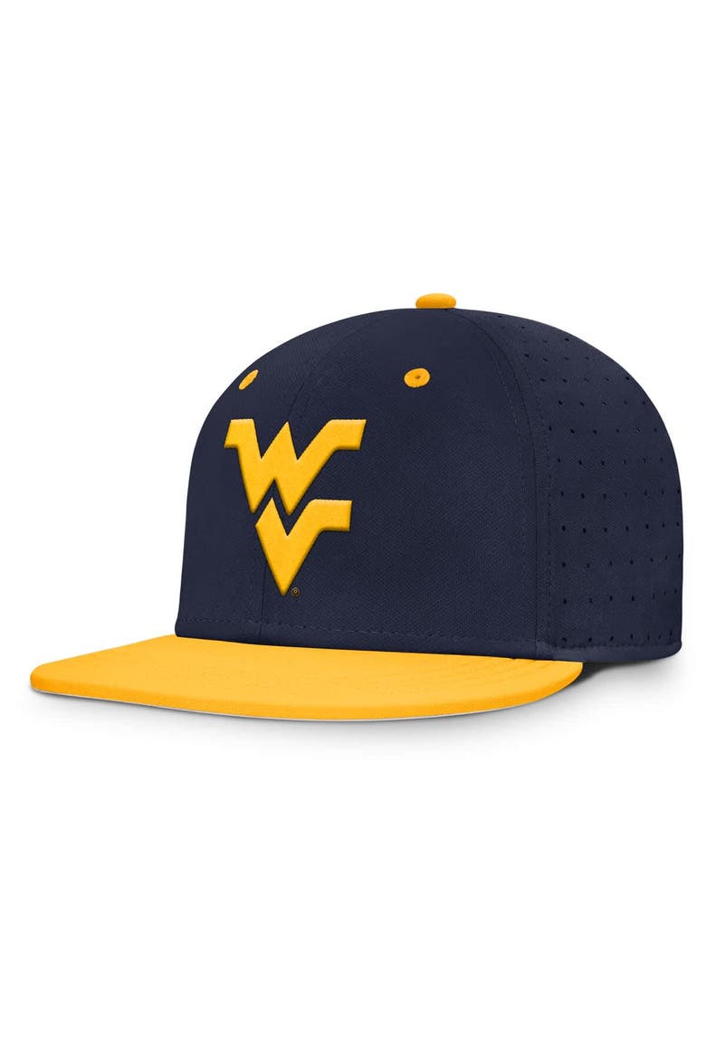 Men's Nike Navy West Virginia Mountaineers On-Field Dugout True Performance Fitted Hat, Main, color, Navy