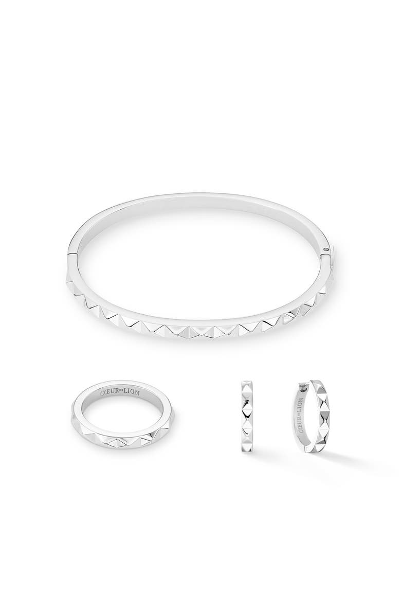 COEUR DE LION Spikes 23 Hoop Earrings, Alternate, color, Silver