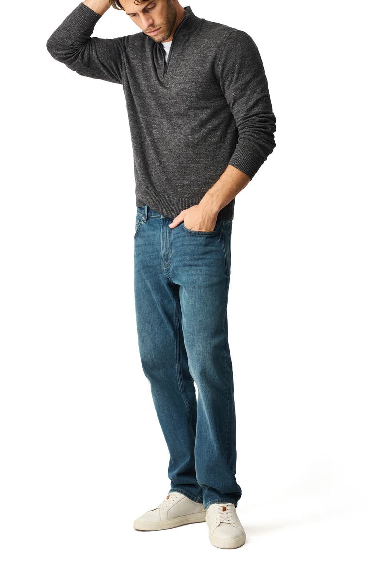 Fortrose Cotton Quarter Zip Sweater, Alternate, color, ASH