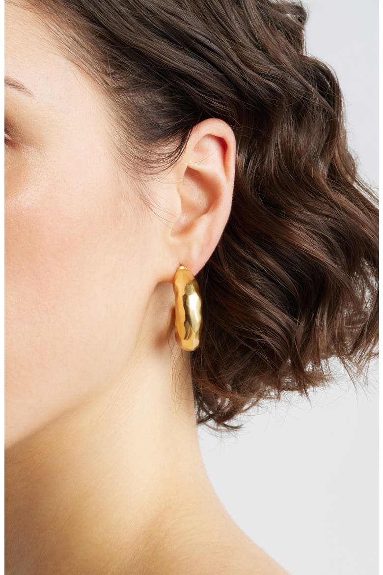 Bubble Hoop Earrings, Alternate, color, GOLD