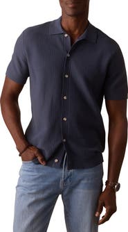 The Normal Brand BreezeKnit Short Sleeve Button-Up Shirt