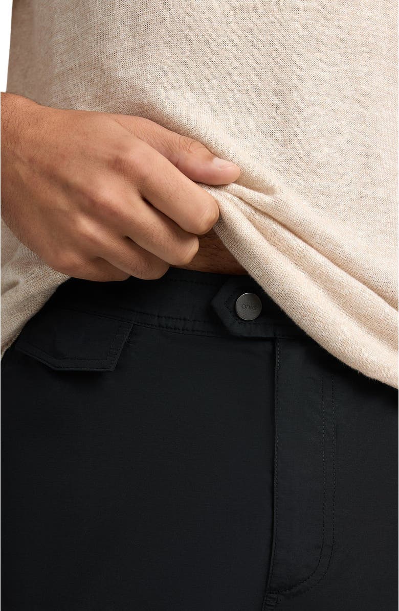 Onia Calder Side Elastic 4"  Swim Trunk, Alternate, color, Black