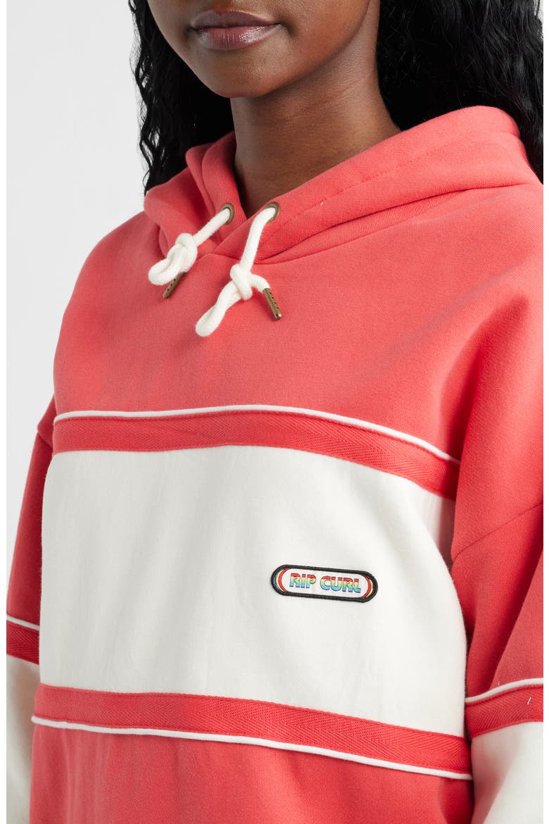 Surf Side Heritage Hoodie, Alternate, color, DEEP RED
