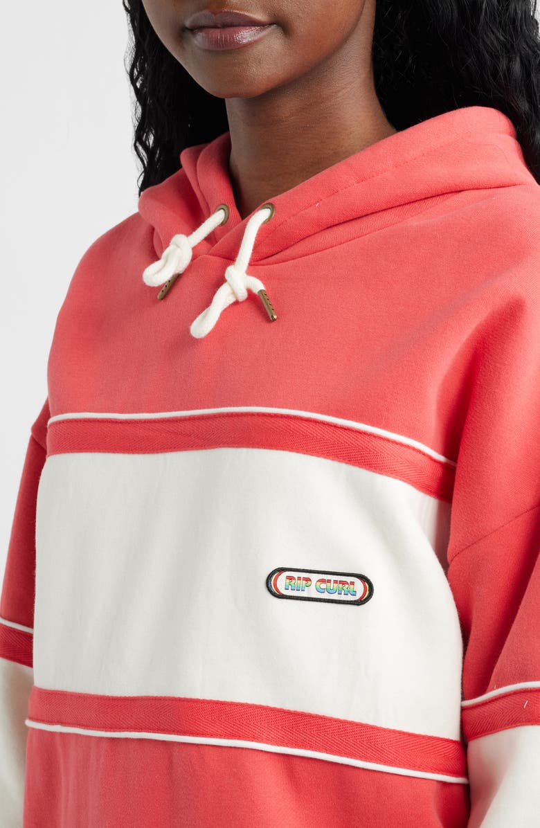 Rip Curl Surf Side Heritage Hoodie, Alternate, color, Deep Red