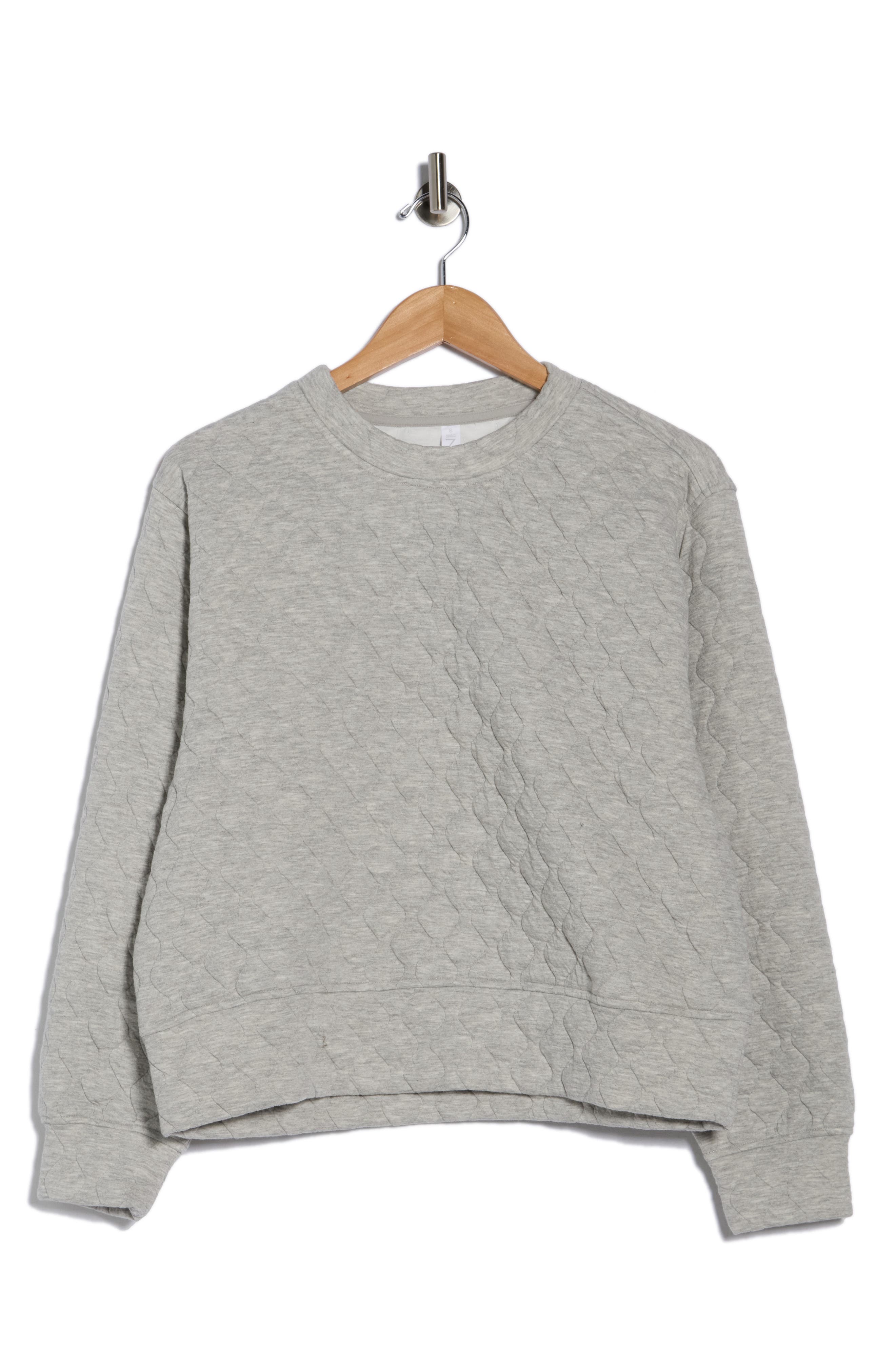 Z by Zella Retreat Quilted Crewneck Sweatshirt