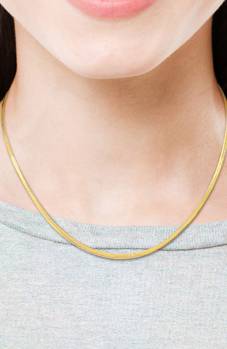 DELMAR Herringbone Chain Necklace, 2mm, Alternate, color,