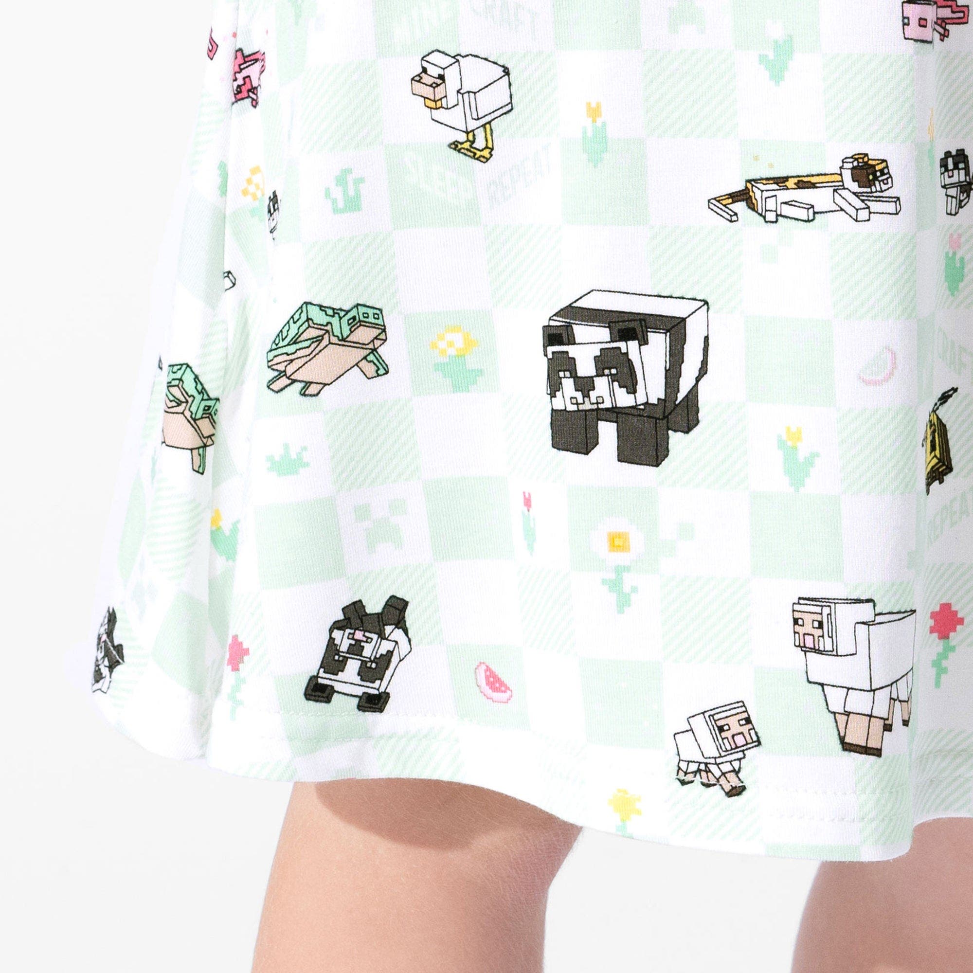 Bellabu Bear Kids' Minecraft Sleep Repeat Short Sleeve Dress | Nordstrom