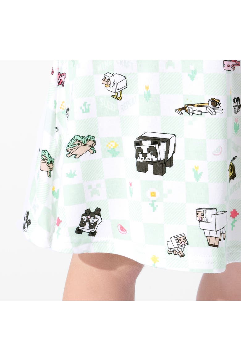 Kids' Minecraft Sleep Repeat Short Sleeve Dress, Alternate, color, Minecraft Sleep Repeat