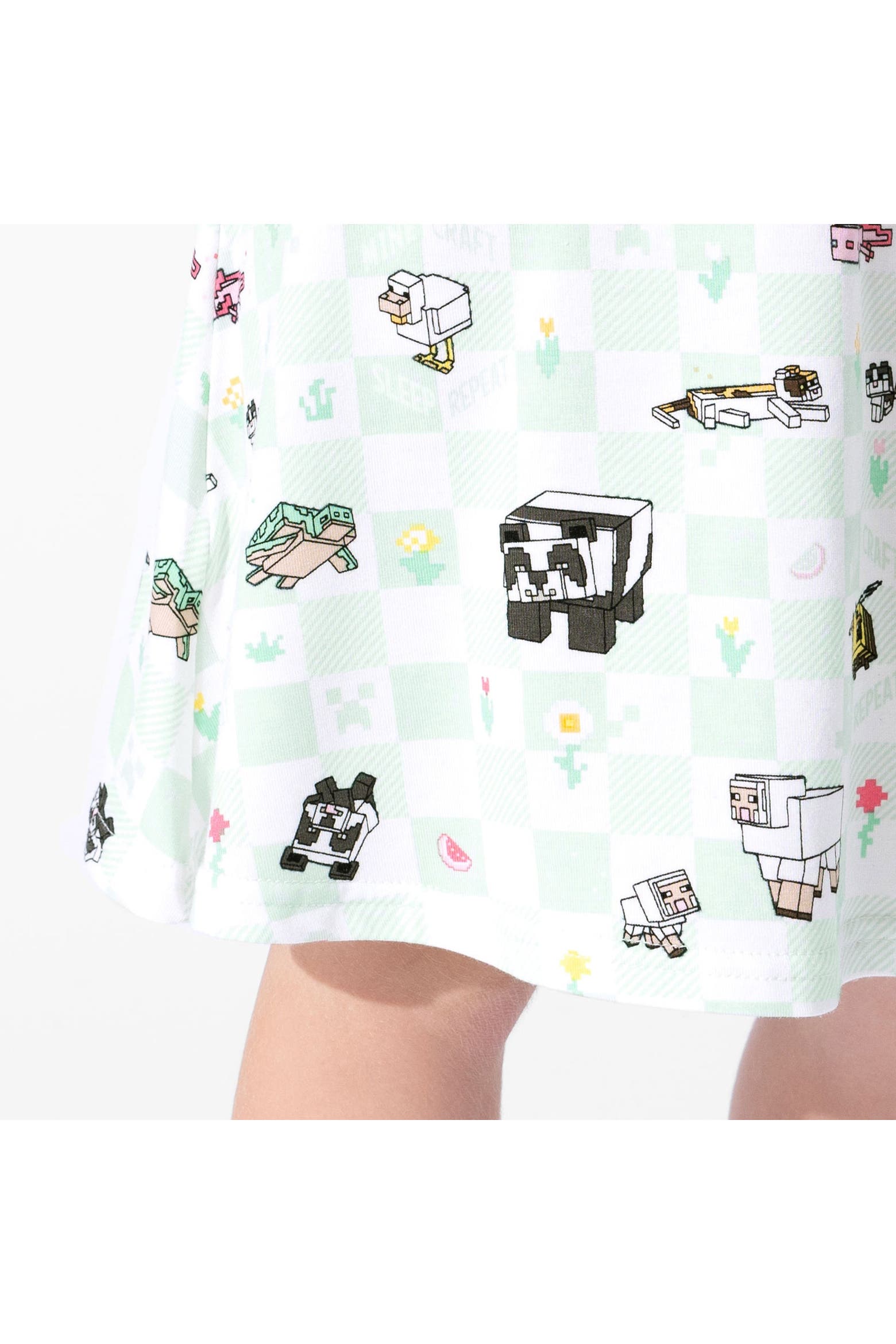 Minecraft Slleping Bellabu Bear Kids' Minecraft Sleep Repeat Short Sleeve Dress | Nordstrom