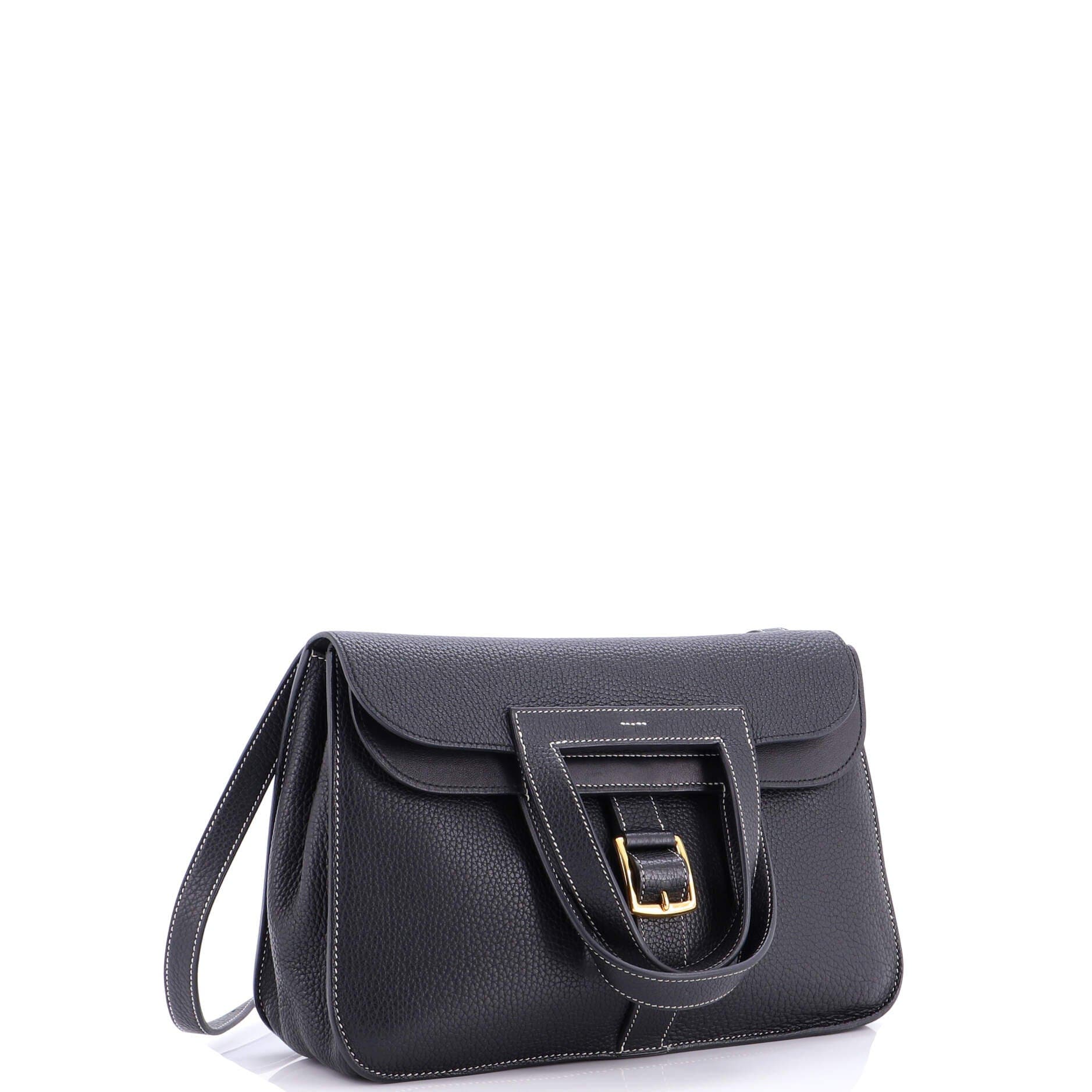 Pre-Owned Hermes Halzan Bag Clemence 31, Alternate, color, Bleu Indigo