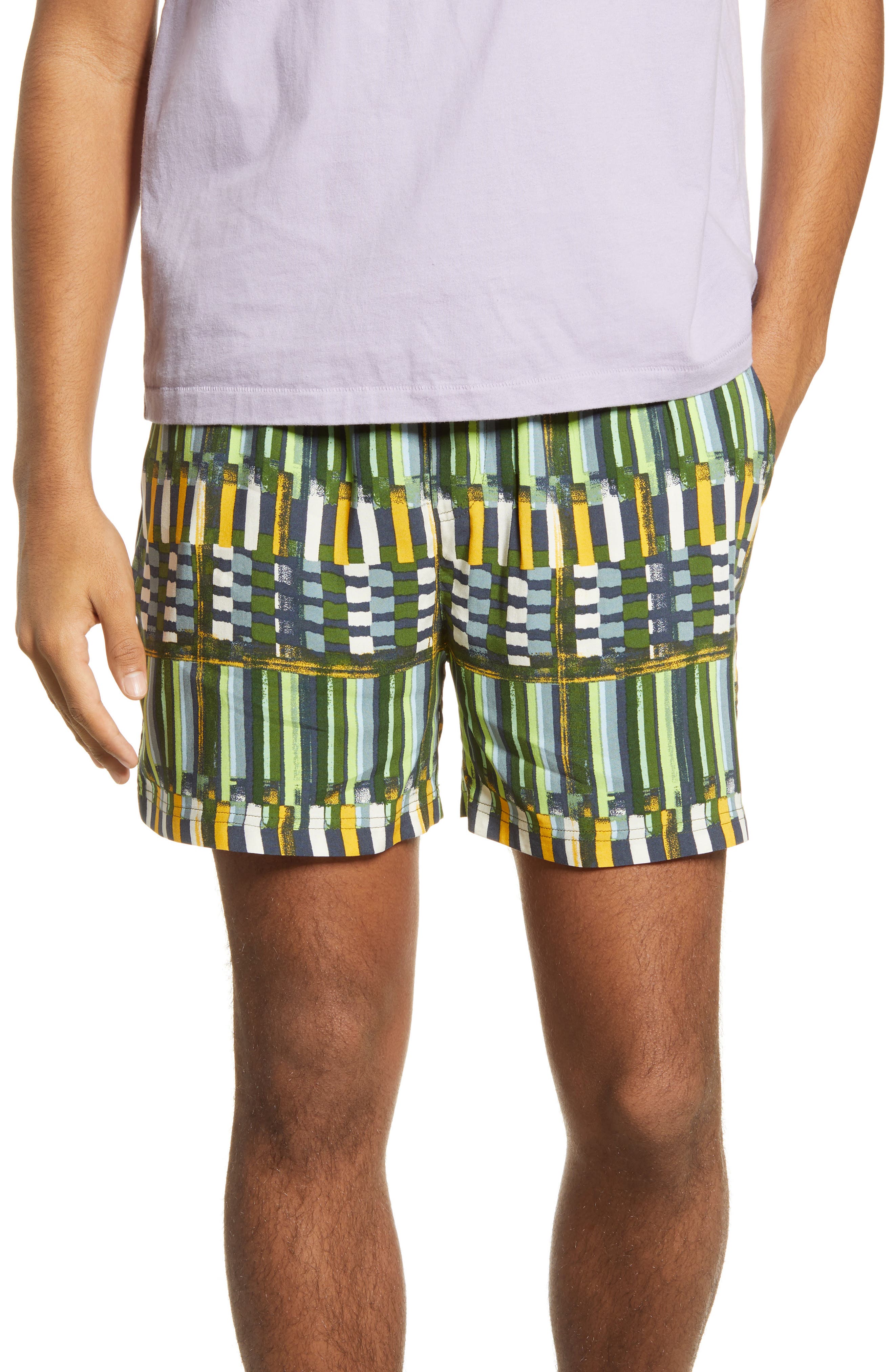 Native Youth Albers Geo Print Drawstring Shorts (Men) | Nordstromrack