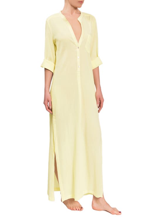 Plunge V-Neck Cotton Caftan