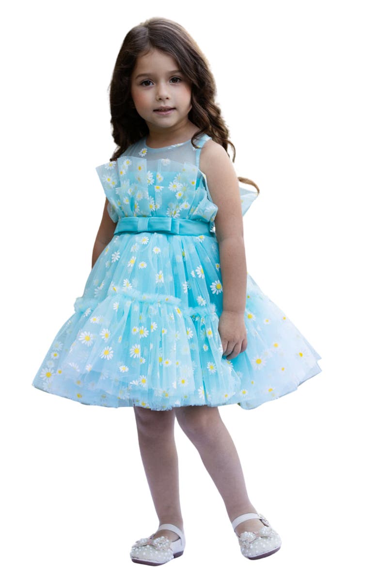 Mia Belle Girls Girls Daydream Daisy Embroidered Floral Tutu Dress, Main, color, 
