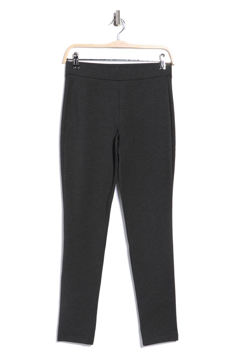 Theory Shawn Pull-On Ponte Knit Pants, Main, color, Charcoal