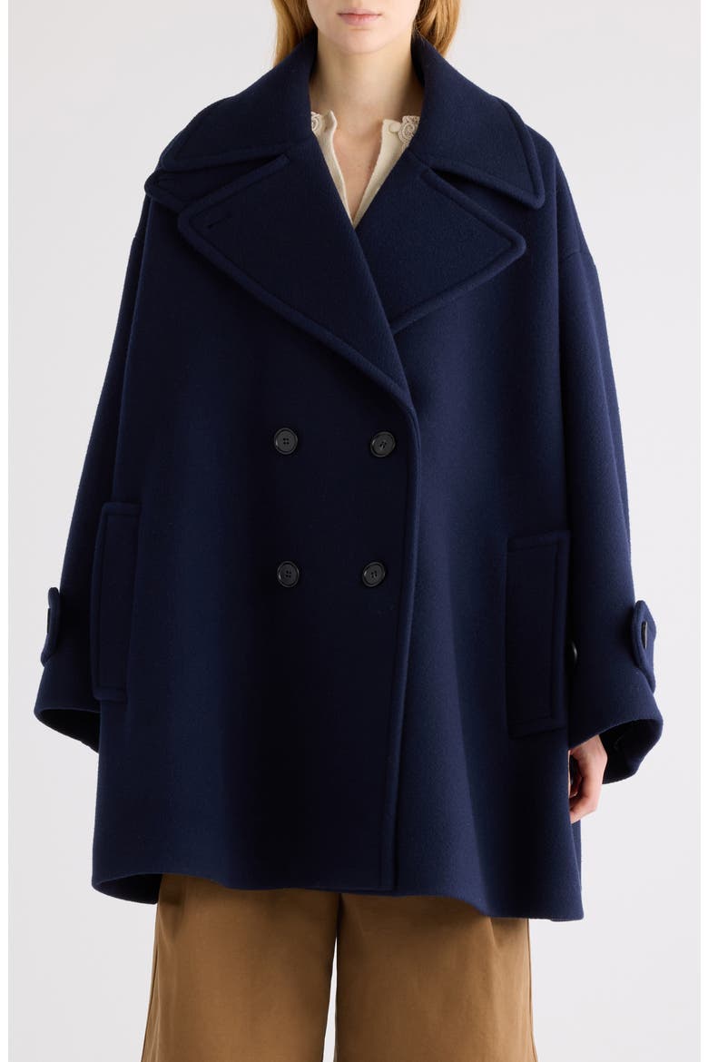 Iconic Soft Wool Blend Coat, Alternate, color, EVENING BLUE
