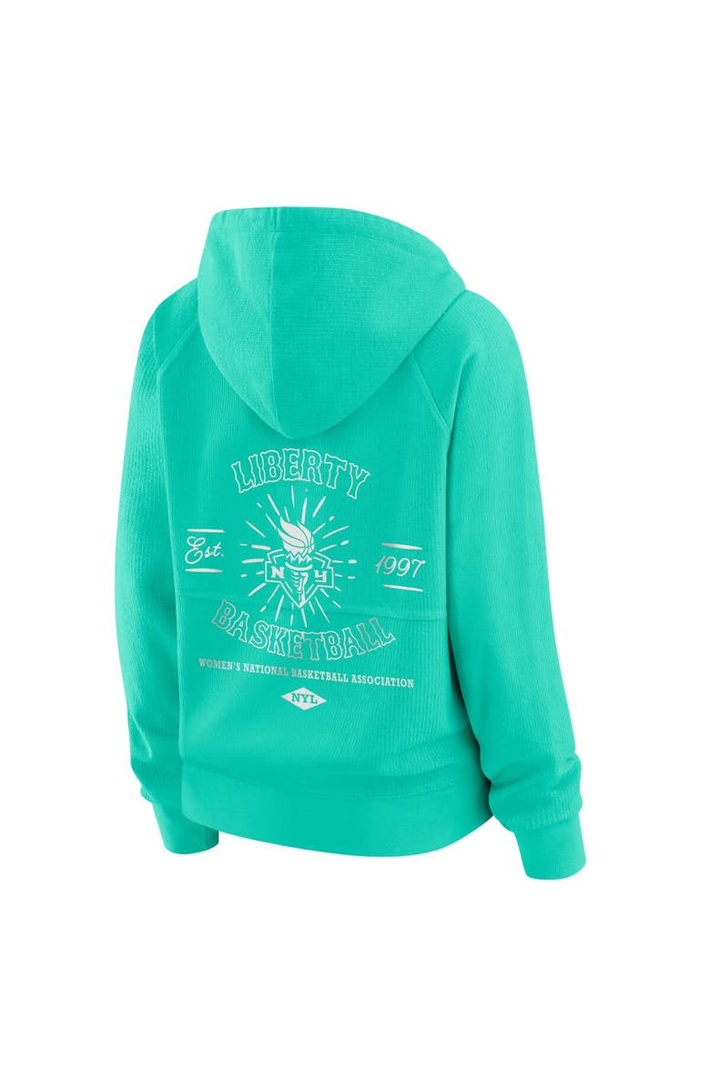 WEAR by Erin Andrews Women's WEAR by Erin Andrews Mint New York Liberty Vintage Full-Zip Raglan Hoodie, Alternate, color, 