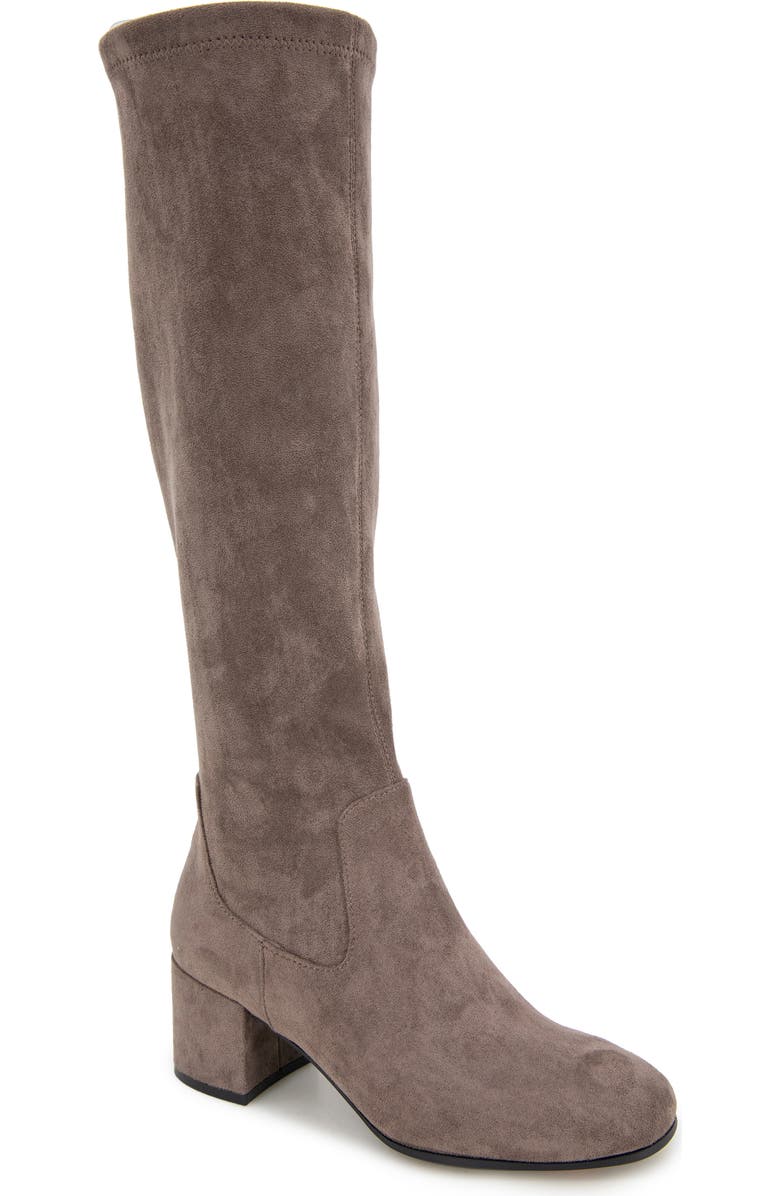 Reaction Kenneth Cole Rida Stretch Knee High Boot, Main, color, Shitake Micro