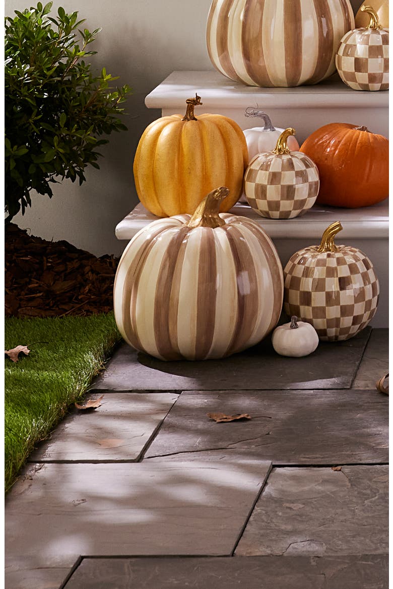 Mocha Stripe Medium Pumpkin, Alternate, color, MOCHA