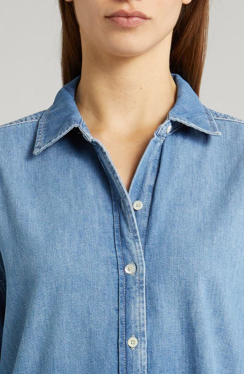 Frame The Beach Oversize Denim Button-up Shirt In Beach Clean