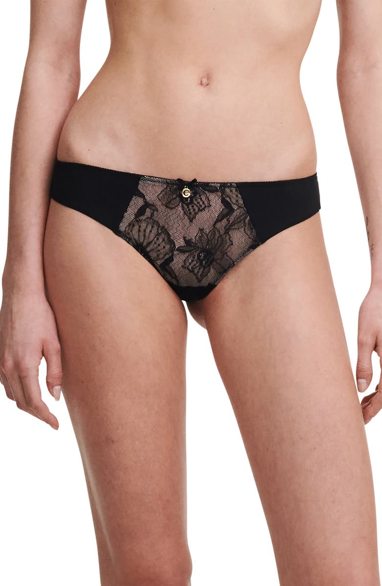 Chantelle Lingerie Orchids Tanga, Alternate, color, 