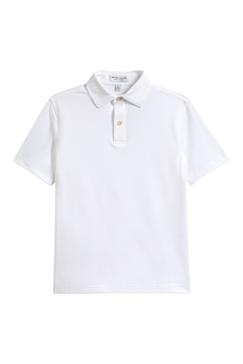 Kids' Solid Performance Jersey Polo, Main, color, WHITE