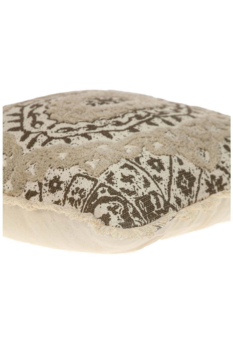 Abu Cotton Throw Pillow, Alternate, color, BEIGE