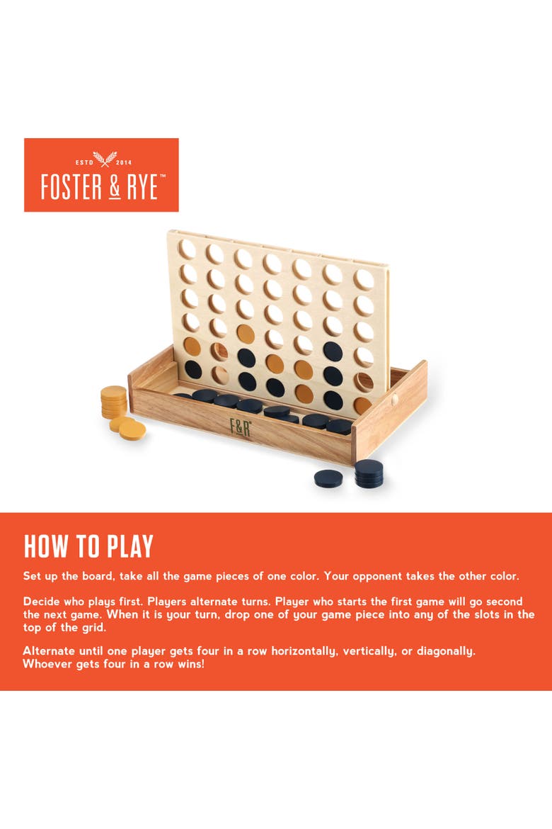 Four and Win Game, Alternate, color, Wood
