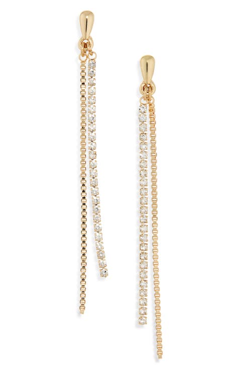 Crystal Chain Drop Earrings