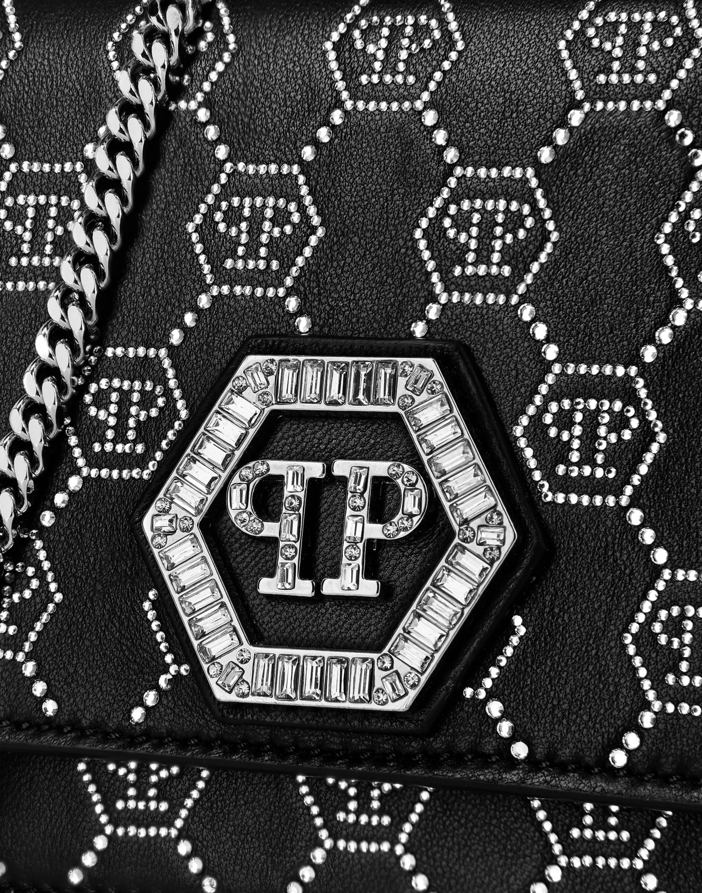 Hexagon Bag Monogram Strass Monogram Strass Women, Alternate, color, black