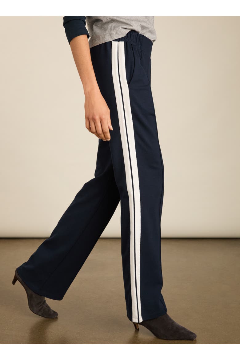 Tippi 2.0 Side-Stripe Trousers, Alternate, color, Classic Navy & Soft White