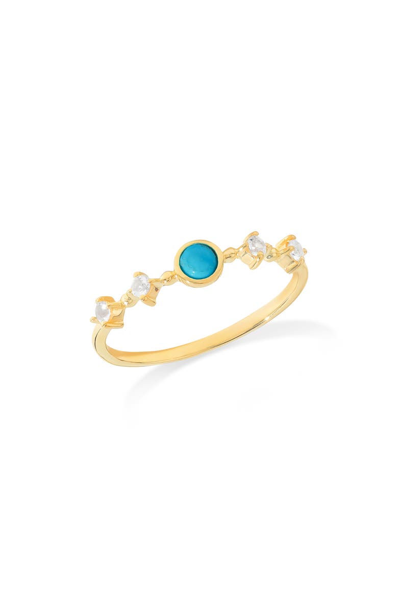Round Mix Gemstone Ring, Main, color, BLUE