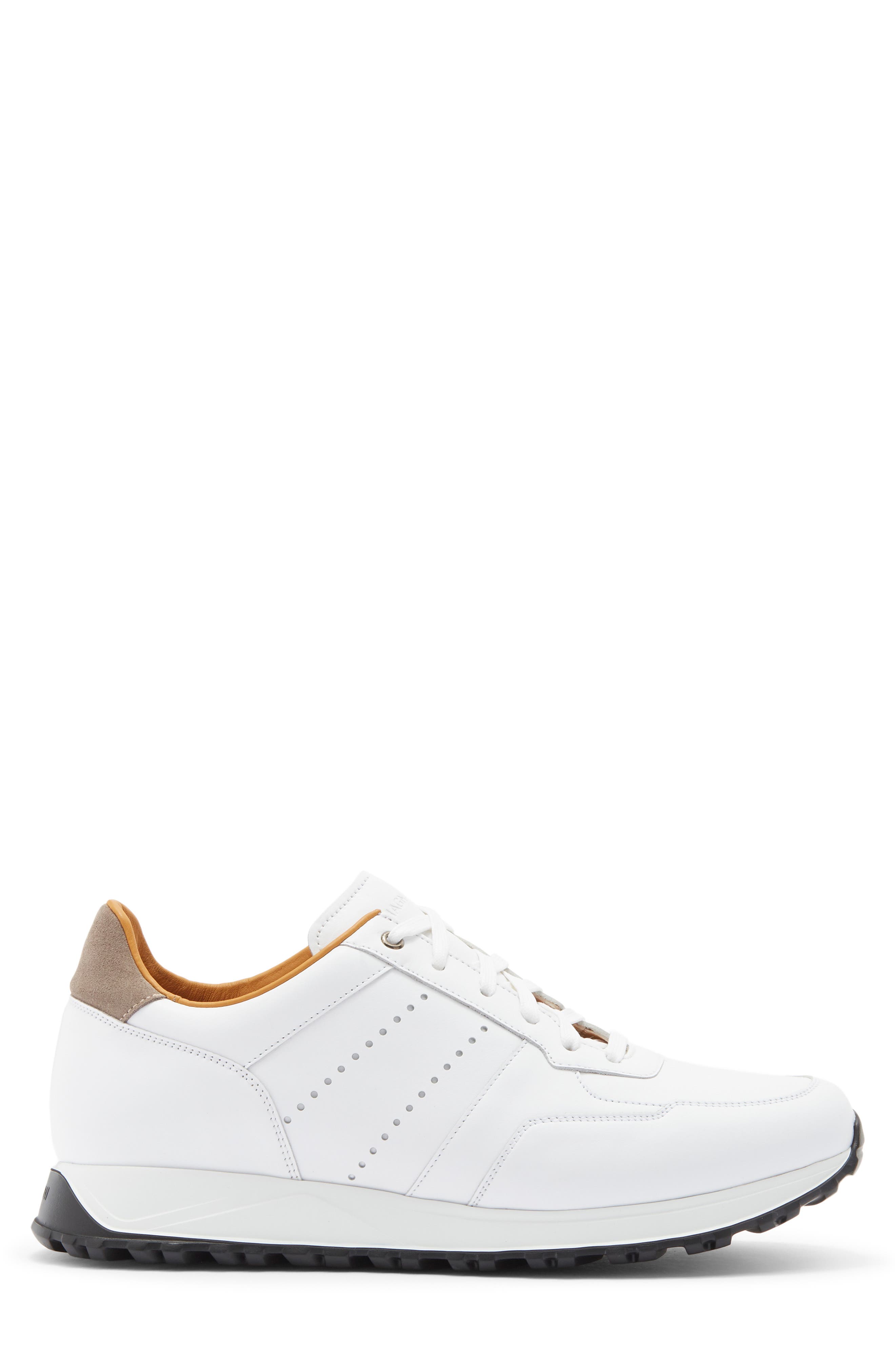 Fado Leather Sneaker, Alternate, color, WHITE / TIERRA SUEDE