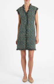 Santorelli Tuscany Cap Sleeve Dress in Luxury Tweed