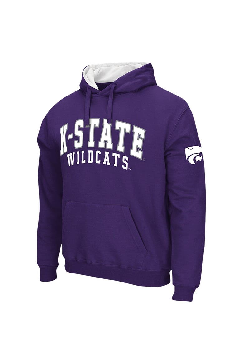 Men's Colosseum Purple Kansas State Wildcats Double Arch Pullover Hoodie, Alternate, color, Purple
